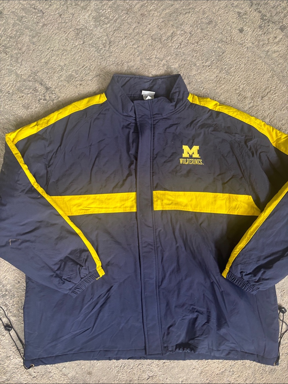 Vintage 90University of Michigan Wolverines Navy & Yellow Windbreaker Jacket